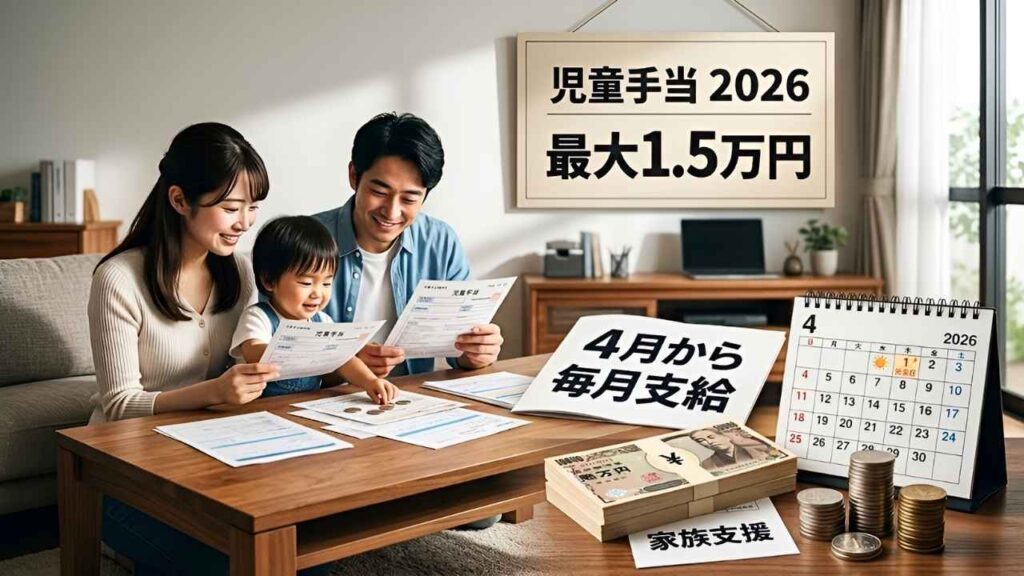 2026年日本の児童手当最新情報｜4月から家族向けに毎月最大15,000円支給