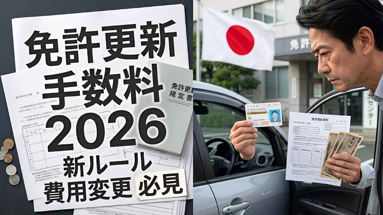 2026年日本の運転免許規則最新情報｜すべてのドライバー必須の更新と手数料ルール