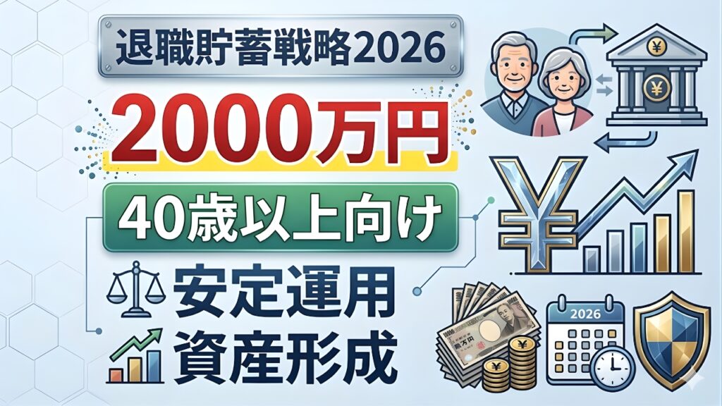 【2026最新】40歳からの退職貯蓄戦略｜安定運用で2000万円を実現する方法とは？