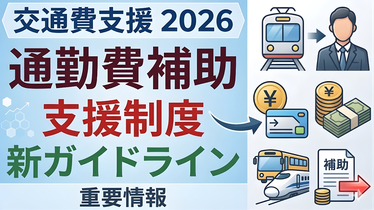 【2026最新】交通費支援制度が大幅拡大へ｜通勤費補助の内容と新ガイドラインまとめ