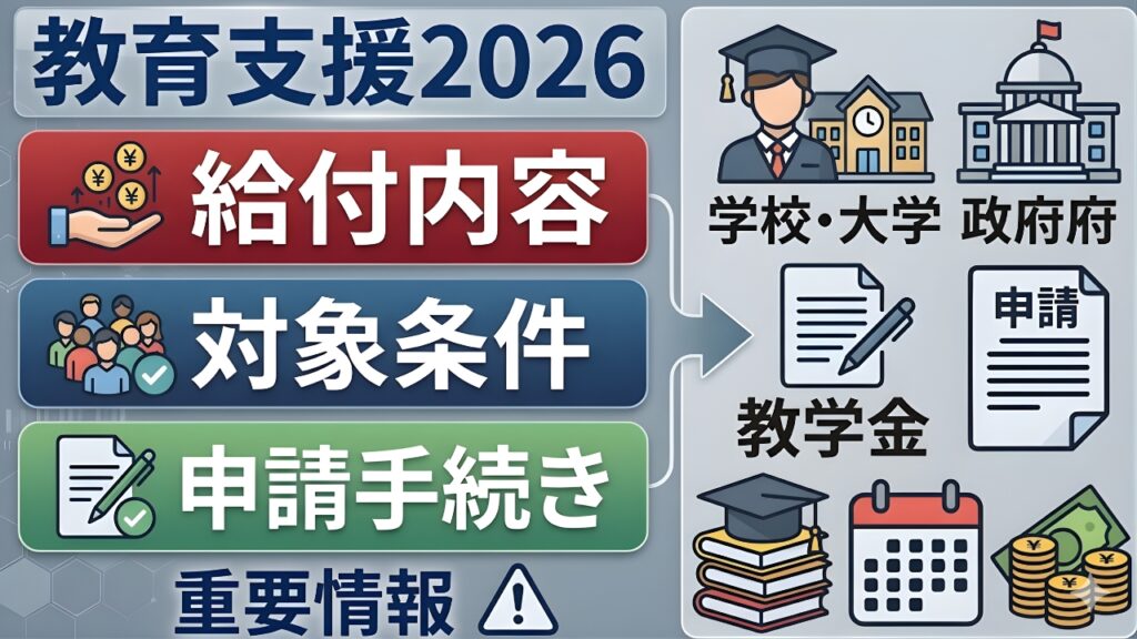 【2026最新】教育支援プログラムが刷新｜給付内容拡大と申請条件をわかりやすく解説