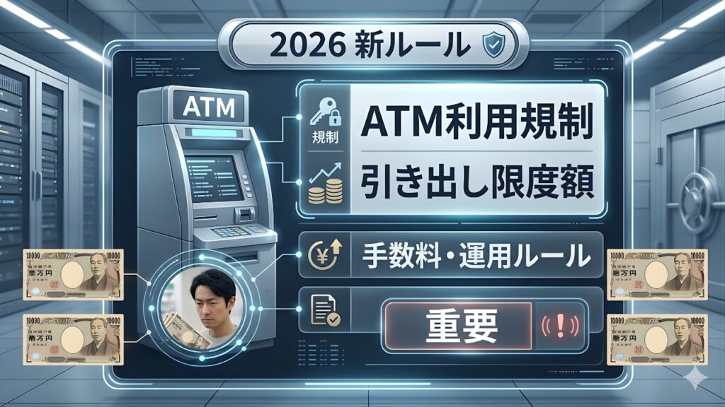 【必読】2026年ATM規制スタート｜1日の出金上限と手数料がどう変わる？