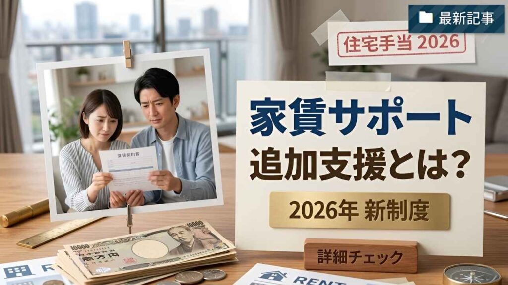 2026年住宅手当制度改正｜日本政府が発表した家賃上昇対策と家庭向け支援内容